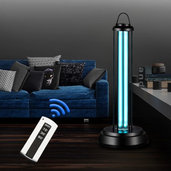 Lampa germicida UV-C cu ozon, telecomanda, timer, functie delay, cadru metalic, 36W