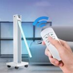 Lampa UV-C germicida profesionala cu brat mobil, telecomanda, timer, cadru metalic, 150W