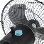 Ventilator cu picior InnovaGoods, 60 W, Oscilatie 360º, trei trepte de viteza, diametru elice 30 cm, Negru
