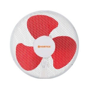 Ventilator cu picior Vortex VNTVO4225, 3 trepte de viteza, diametru elice 40 cm, 40W, alb-rosu