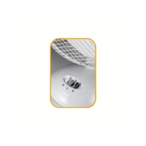 Ventilator de masa Home, 2 viteze, 21W, diametru elice 23 cm, grilaj protector, alb