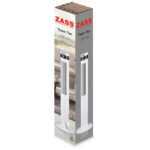 Ventilator turn Zass ZTF 02, 50W, 3 trepte de viteza, temporizator digital, display LED, temperatura ambient, telecomanda, Alb