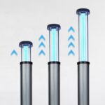 Lampa UV-C automata fara ozon, tub telescopic, telecomanda, timer, senzor miscare, 200W