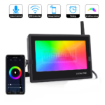 Proiector de podea Smart LED RGB Novostella, Smart, Wifi, Alexa,Google, 100W, Exterior IP66 waterproof, 10000 lm