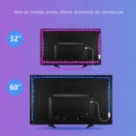 Banda LED RGB Smart NiteBird SL1 WiFi USB, 2.8 metri, sincronizare cu muzica