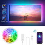 Banda LED RGB Smart NiteBird SL1 WiFi USB, 2.8 metri, sincronizare cu muzica