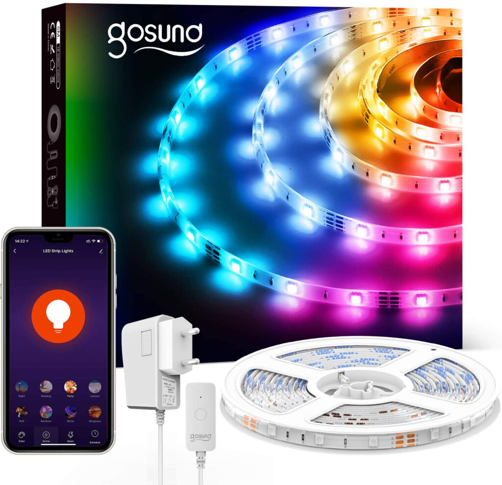 Banda LED RGB Smart NiteBird SL2 WiFi, 5 metri, sincronizare cu muzica