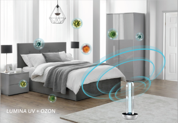 Lampa UV-C germicida cu ozon, senzor de prezenta, temporizator si functie delay, 38W -60 mp