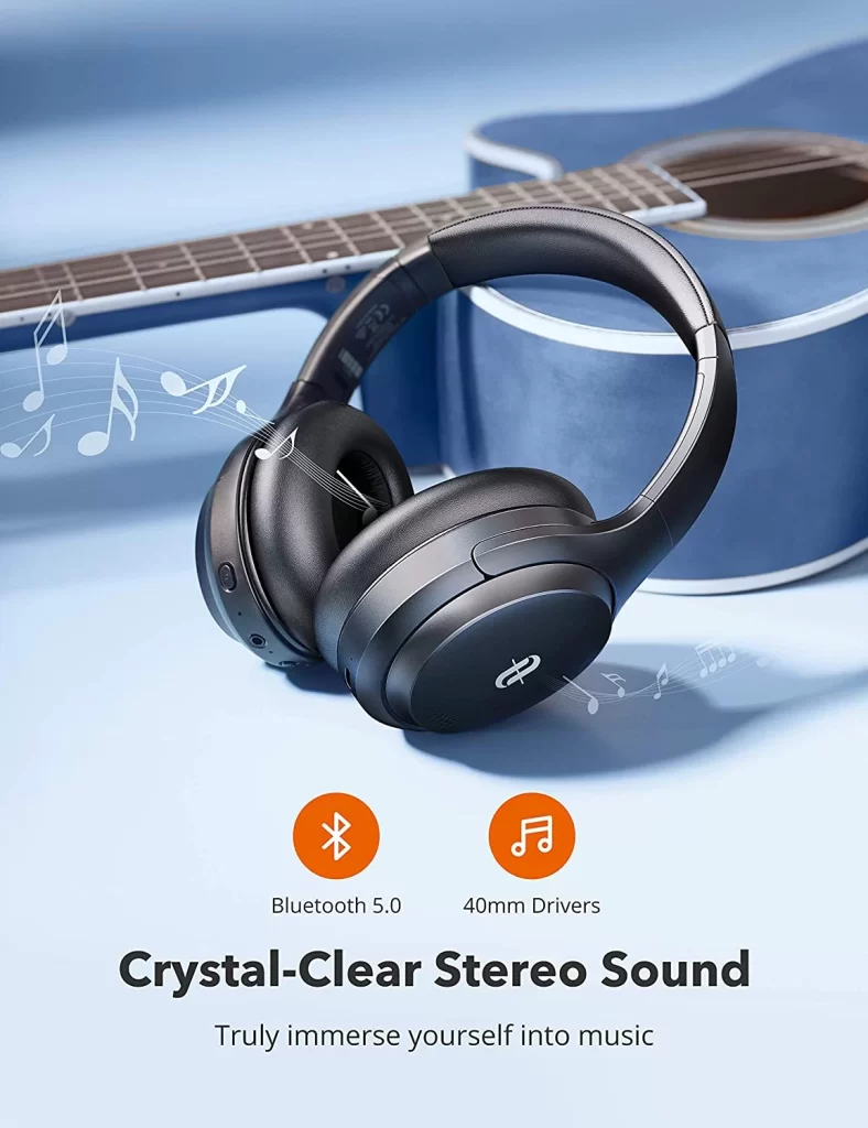 Casti audio TaoTronics TT-BH090, Hybrid Active Noise Canceling, Bluetooth 5.0, Bas puternic,True Wireless, Autonomie 35 ore