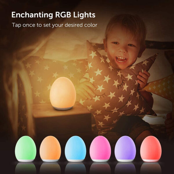 Lampa de veghe VAVA VA-CL009 LED, RGB, cu reglare touch a Intensitatii, lumina calda
