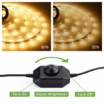 Banda LED Novostella 6 m, 360 Leduri Lumina alb-calda, Dimmer 3000K
