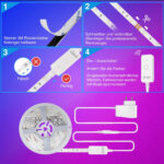 Banda LED Smart R Nous F2 WiFi, 10 metri, Control telecomanda si APP