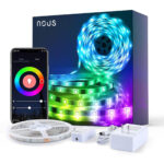 Banda LED Smart R Nous F2 WiFi, 10 metri, Control telecomanda si APP