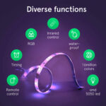 Banda LED Smart R Nous F2 WiFi, 10 metri, Control telecomanda si APP