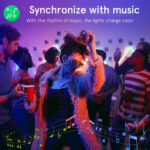 Banda LED Smart R Nous F2 WiFi, 10 metri, Control telecomanda si APP