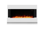 Semineu Electric Luxe Fire Noble 3D, Studio Sound, Smart WIFI, 7 teme de culoare, Functie incalzire, Telecomanda, Timer, 1000W/ 2000W, alb