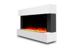 Semineu Electric Luxe Fire Noble 3D, Studio Sound, Smart WIFI, 7 teme de culoare, Functie incalzire, Telecomanda, Timer, 1000W/ 2000W, alb