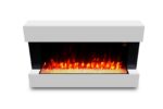 Semineu Electric Luxe Fire Noble 3D, Studio Sound, Smart WIFI, 7 teme de culoare, Functie incalzire, Telecomanda, Timer, 1000W/ 2000W, alb