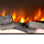 Semineu Electric Luxe Fire Elegance 3D, Studio Sound, Smart WIFI, 132 cm, 7 teme de culoare, Functie incalzire, Telecomanda, Timer, 1000W/ 2000W, alb