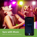 Set 2 proiectoare Smart LED RGB Novostella, BT Mesh, Alexa, Google , 25W, Sincronizare muzica, Exterior IP66 waterproof, Tuya / Smart Life