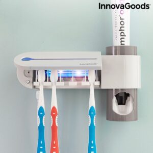 Sterilizator UV pentru periute de dinti cu suport si distribuitor de pasta de dinti Smiluv InnovaGoods Home Houseware