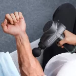 Aparat de masaj Gun Profesional TaoTronics TT-PCA003, 6 capete interschimbabile, 10 trepte de viteza, acumulator