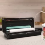 Aparat de vidat si sigilat alimente SealVac 120 SteelCut, putere 120 W, latime 31 cm,Taiere folie, vidare umeda uscata, vidare caserole, rola pungi inclusa