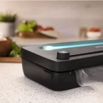 Aparat de vidat si sigilat alimente SealVac 120 SteelCut, putere 120 W, latime 31 cm,Taiere folie, vidare umeda uscata, vidare caserole, rola pungi inclusa