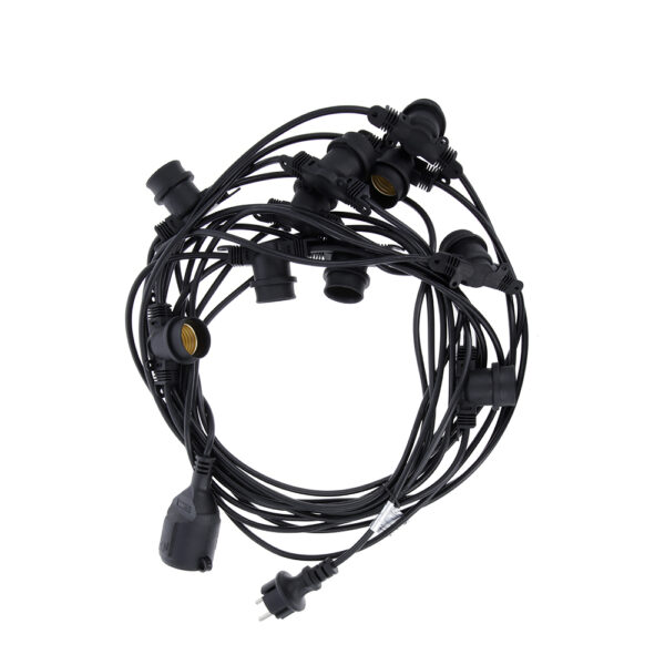 Ghirlanda luminoasa decorativa exterior Forever Light 12m cu 10 becuri LED E27, G45 Lunina Alba, Waterproof IP65