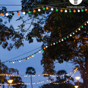 Ghirlanda luminoasa decorativa exterior Forever Light 12m cu 10 becuri LED E27, G45 Lunina Alba, Waterproof IP65