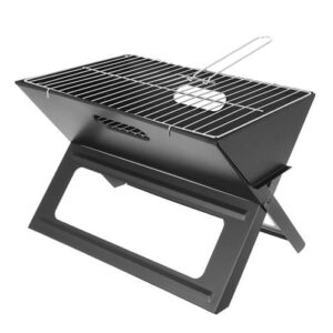 Gratar de gradina pliabil cu set 3 accesorii, grill portabil, otel, 46x30x30 cm