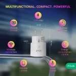Priza inteligenta WiFi NOUS A8, 10A, control vocal, compatibil Google Assistant, Amazon Alexa
