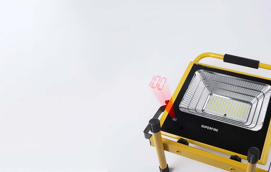 Proiector LED portabil Superfire FS1 H 100W 1330 lm Acumulator 16100 mAh 5