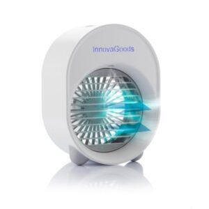 Racitor de aer, InnovaGoods Koolizer, 3 in 1 mini, umidificator cu ultrasunete, difuzor de arome, USB, 200 ml, 3 viteze, LED, compatibil cu esente aromatice si gheata zdrobita