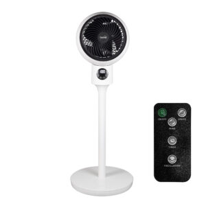 Ventilator cu picior Home, afisaj digital, telecomanda, temporizator, 3 trepte de viteza, 50W