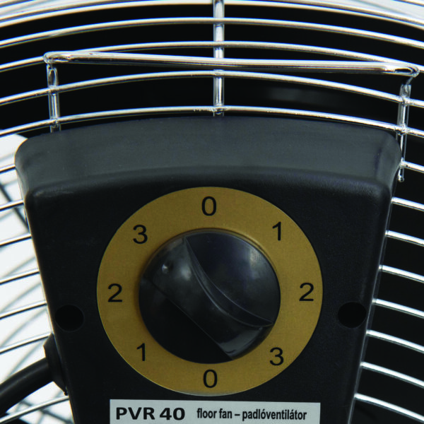 Ventilator de podea industrial Home, 60W, palete metal, 3 trepte de viteza, diametru 35 cm, Inox