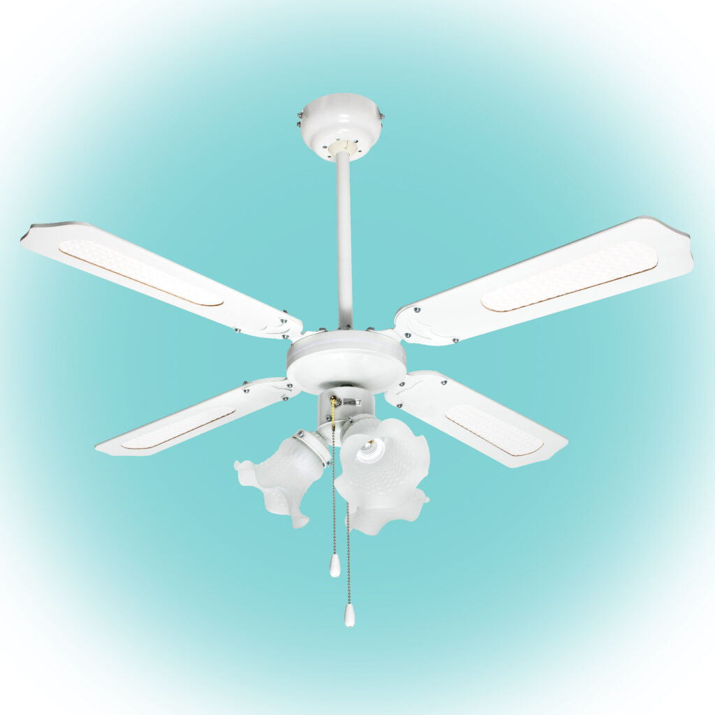 Ventilator de tavan alb105 cm 50 W 4 palete MDF 7