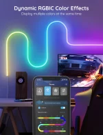 Banda LED Neon Govee H61A2 RGBIC, Inteligenta, Sincronizare Muzica, Wifi, 5m, Waterproof IP67, Alexa, Google Asistant