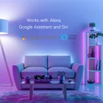 Banda LED Nous Wifi RGBIC F5, 10 m, Smart, 18W, Sincronizare Muzica, compatibil cu Alexa, Google Assistant si Siri