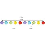 Ghirlanda luminoasa solara pentru gradina, cu 10 becuri multicolore, lungime 3 m, 2 moduri de iluminare