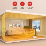 Aeroterma Ceramica TaoTronics TT-HE018, 2000W, 3 moduri incalzire, Telecomanda, Control Touch