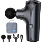 Aparat de masaj Gun Renpho Mini, 5 capete interschimbabile, 5 trepte de viteza, Incarcare USB-C