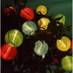Ghirlanda luminoasa solara pentru gradina, cu 10 becuri multicolore, lungime 3 m, 2 moduri de iluminare