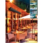 Panou radiant de incalzire cu Infrarosu, 1800W, control WI-FI si telecomanda, Termostat, Interior-Exterior, display LED, negru