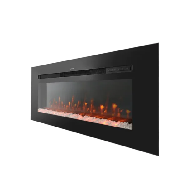 Semineu Electric 3D Luxe Fire incorporabil sau de perete cu Sunet busteni, Smart WIFI, 122 cm, 7 teme de culoare, Functie incalzire, Telecomanda, Timer, 1800W