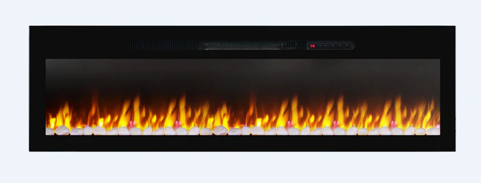 Semineu Electric 3D Luxe Fire incorporabil sau de perete cu Sunet busteni, Smart WIFI, 122 cm, 7 teme de culoare, Functie incalzire, Telecomanda, Timer, 1800W