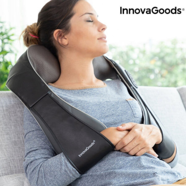 Aparat de masaj Shiatsu Pro Massaki 24W Wellness Relax pentru gat, spate, abdomen, picioare, functie incalzire infrarosu, viteza reglabila