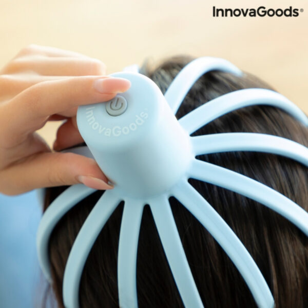 Aparat de masaj pentru cap reincarcabil Helax InnovaGoods Wellness Relax, 3 moduri de masaj, USB