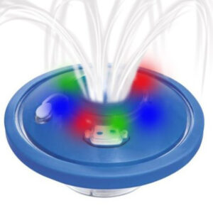 Fantana arteziana de piscina sau iaz Bestway, iluminare LED Multicolor, Acumulator, 2 tipuri de jet de apa