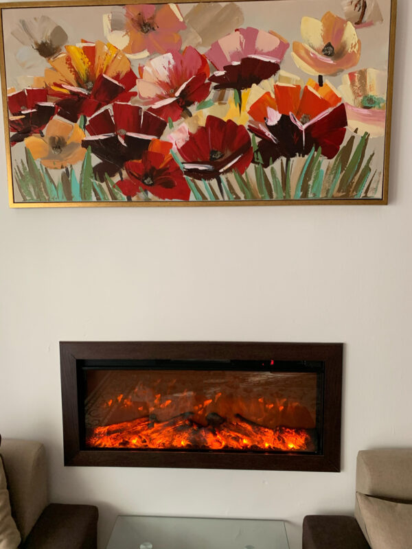 Focar Semineu Electric 3D incorporabil Tasmania Functie incalzire 1500W Telecomanda 2 trepte de caldura 367х883x159 mm 11 2 scaled